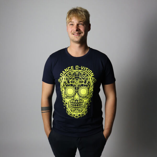 T-shirt with Yellow Dance D-Vision Skull Thumbnail